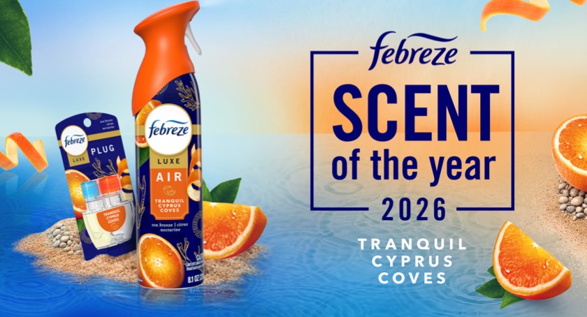 Febreze Names ‘Tranquil Cyprus Coves’ As Scent of the Year 2026