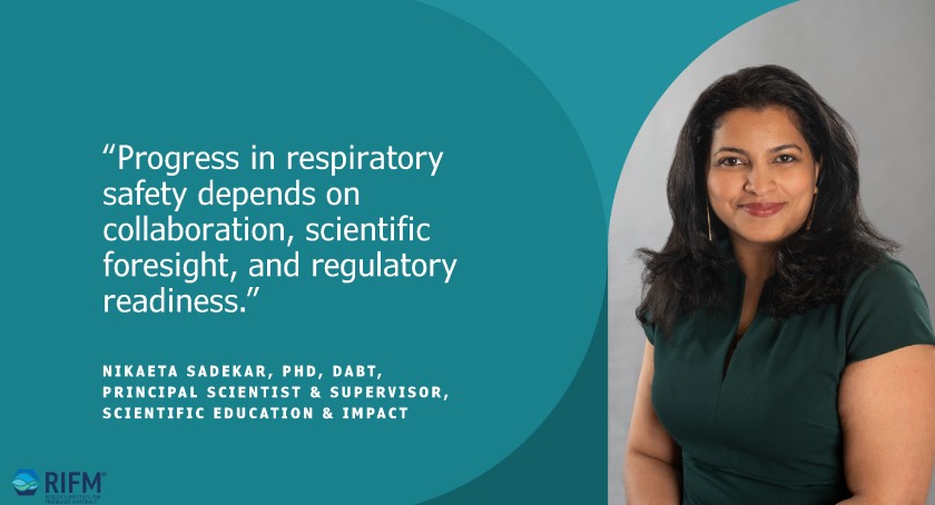 RIFM’s Dr. Sadekar To Present Respiratory Assessment Framework at Seminar